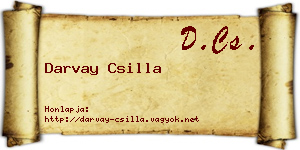 Darvay Csilla névjegykártya